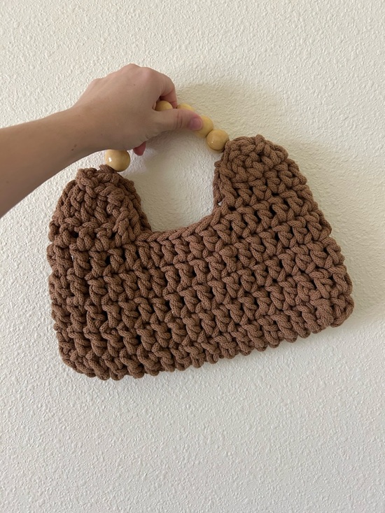 Handmade Handbags - Handcrafted Crochet Wristlet Clutch - Black, Brown & Cream Options